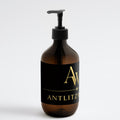SEELENBAD in an amber pump bottle, front view on a white background.