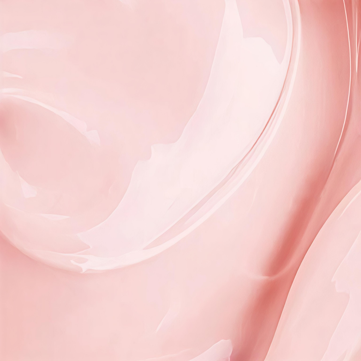 Makroaufnahme einer roséfarbenen, cremigen Pflege-Textur.