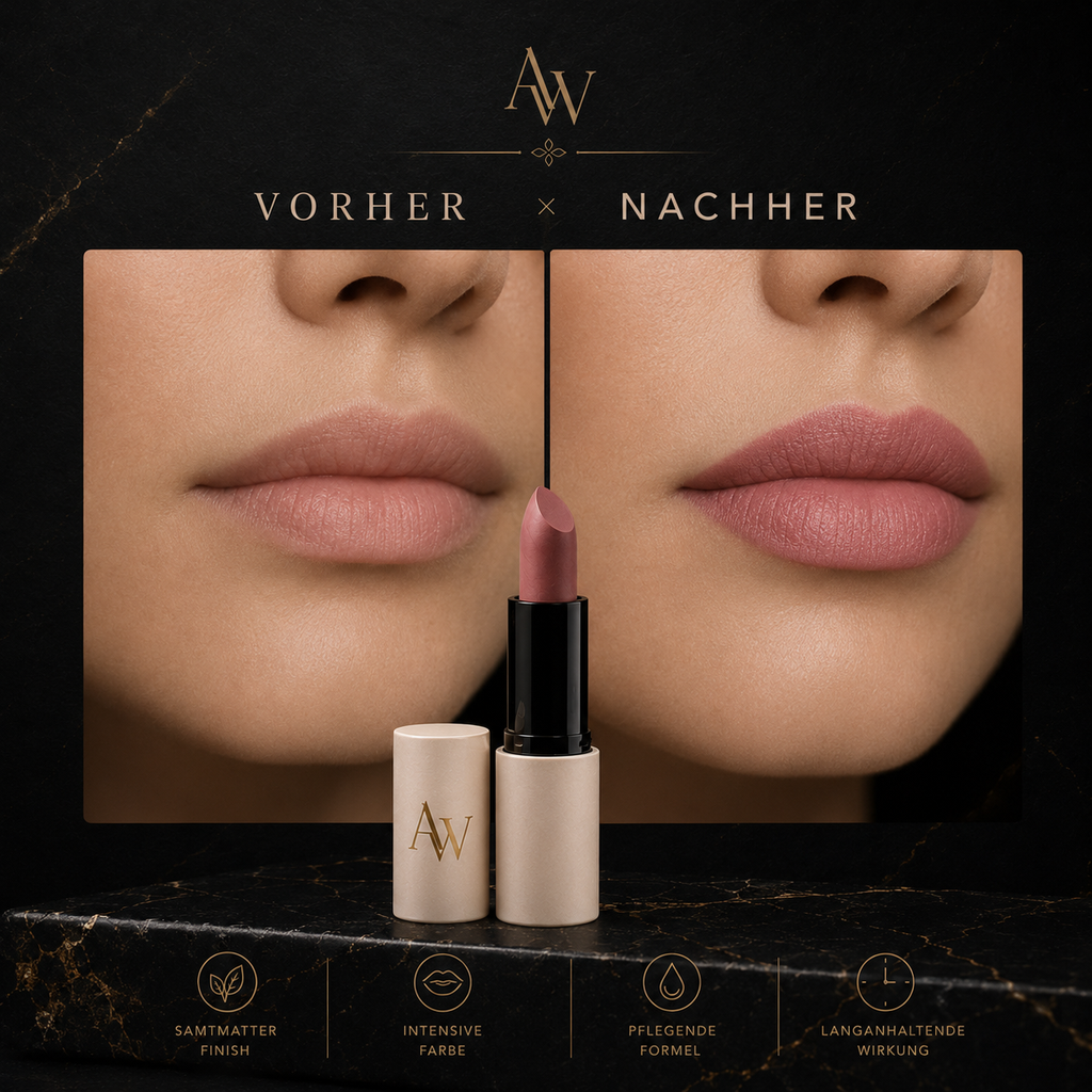 ANTLITZWERK ROSENANMUT – Veganer matter Lippenstift in Rauchrosa