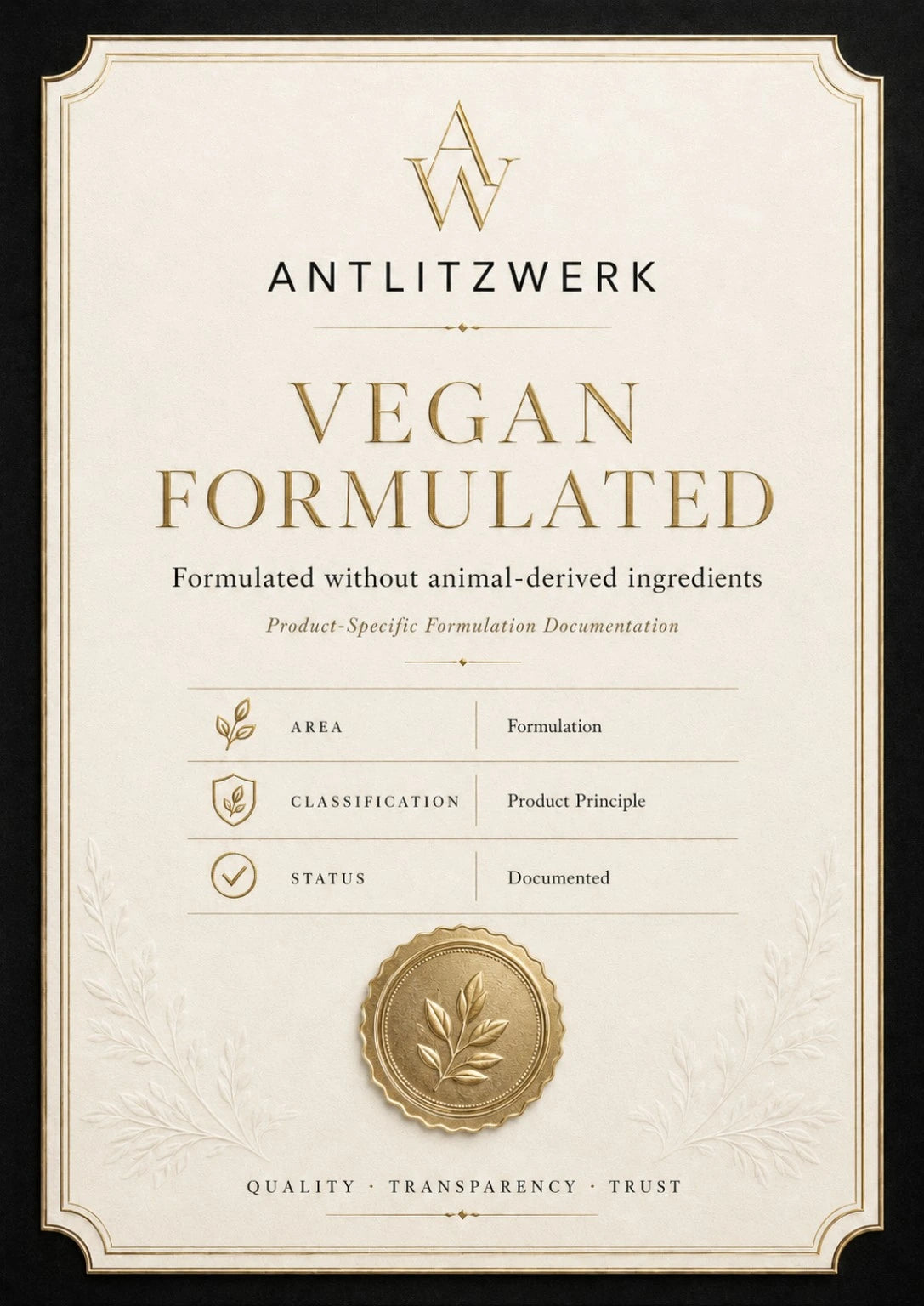 Vegan formuliert